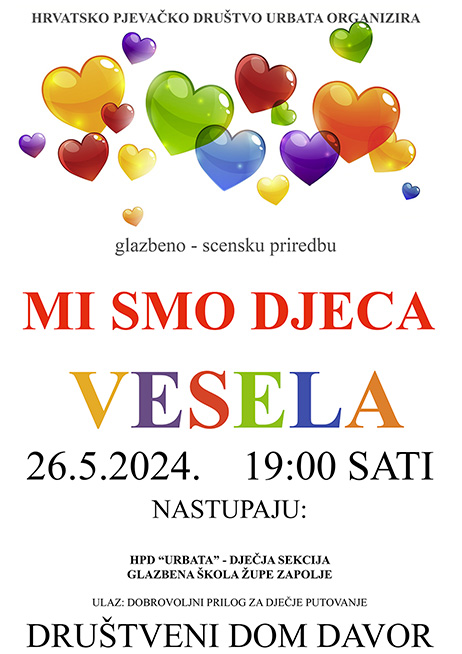 Najava: glazbeno – scenska priredba